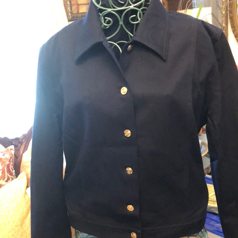 Beautiful Navy Blue St John Jacket